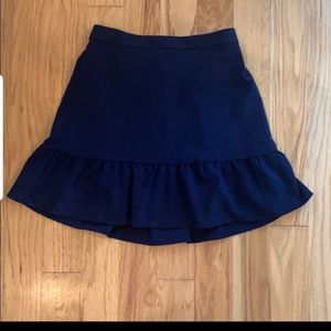 J.Crew ruffle hem mini skirt in navy